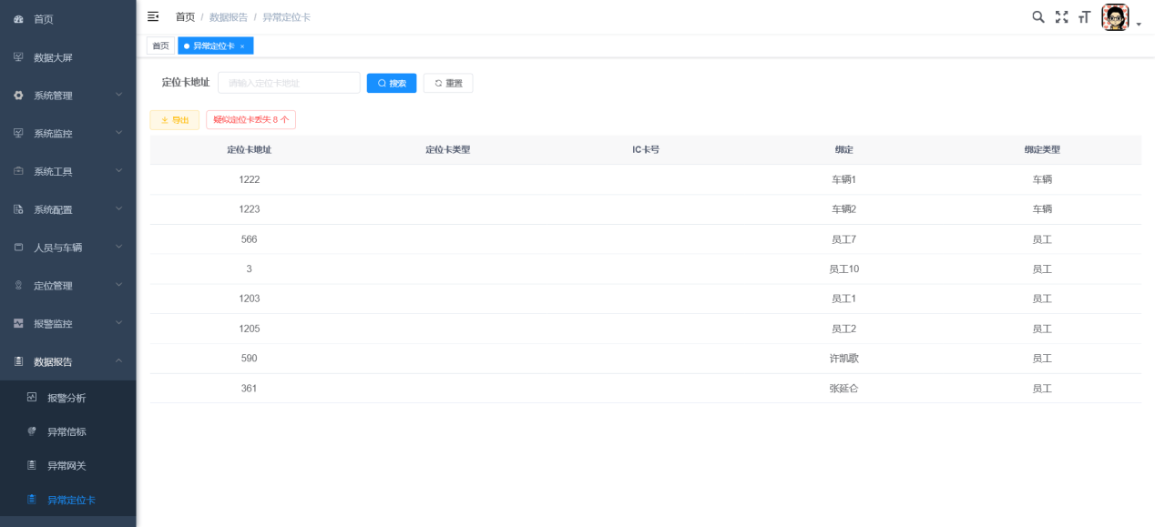 人员自动定位系统